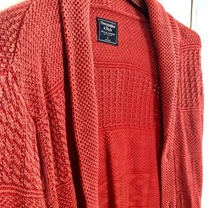 Abercrombie & Fitch coral knit cardigan